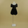 Vestido con tela Scuba mangas puffed color negro - Katia