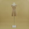 Vestido escote bardot tela scuba color nude - Jackie