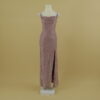 Vestido tornasolado corte sirena color palo rosa- Diora
