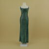 Vestido tornasolado corte sirena color verde botella - Diora