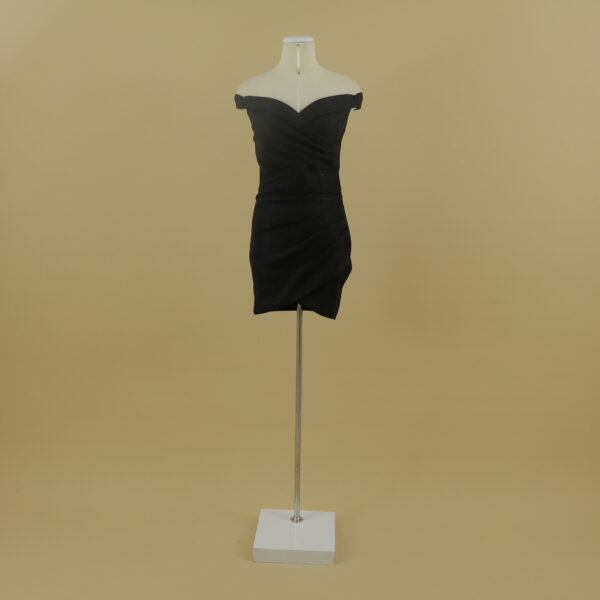 Vestido tela tornasolada corte sirena color negro - Nora