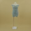 Vestido tela tornasolada corte sirena color verde cemento - Nora