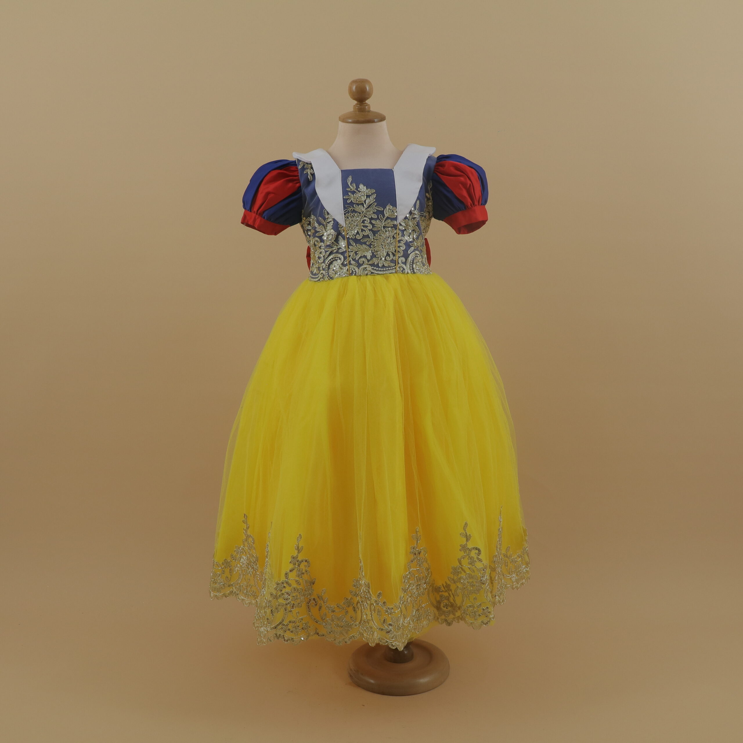 vestido blanca nieves niñas tela razo español con mangas abullonadas - Blanca Nieves