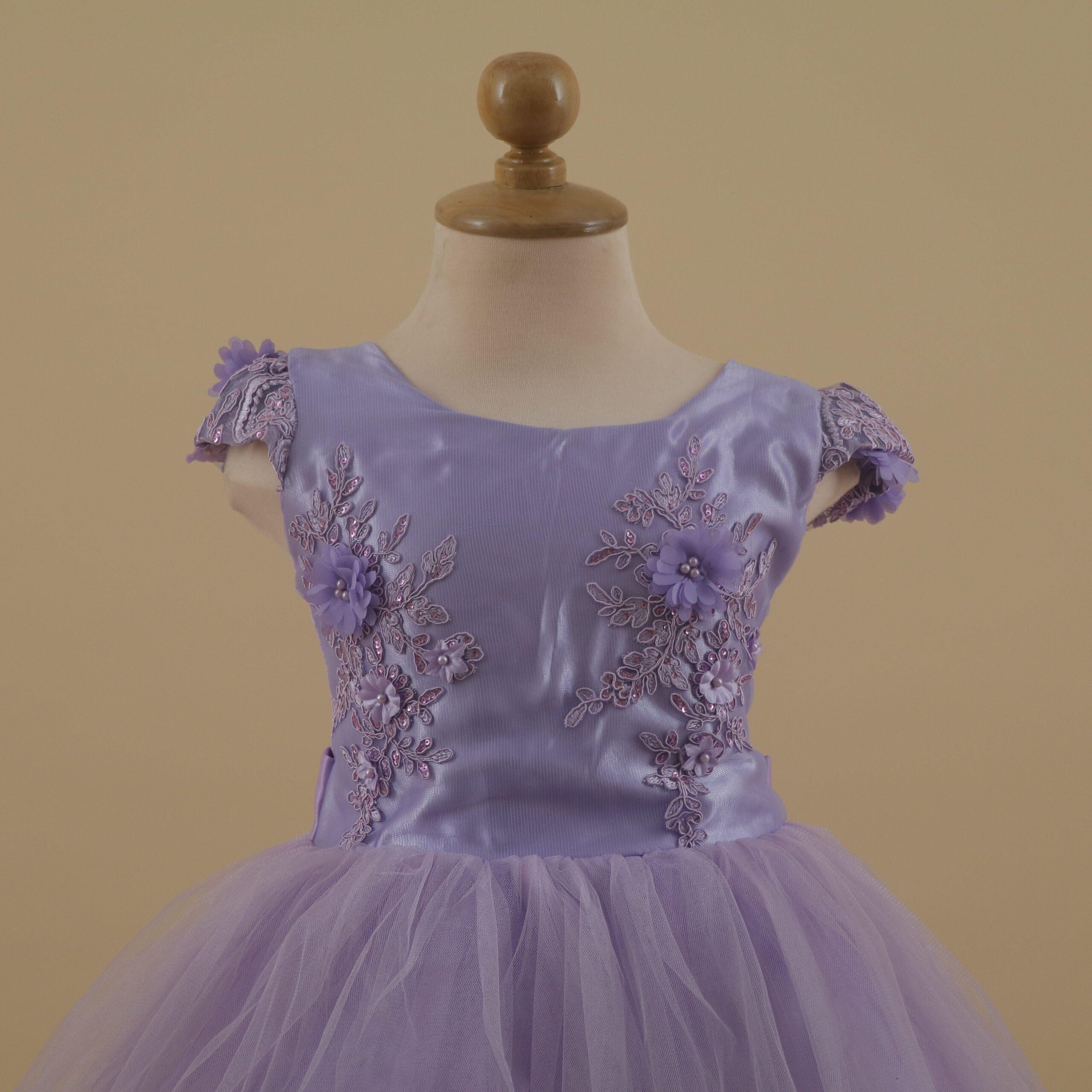 vestido color lila para niñas escote redondo - Sakura vestido color lila para niñas escote redondo - Sakura