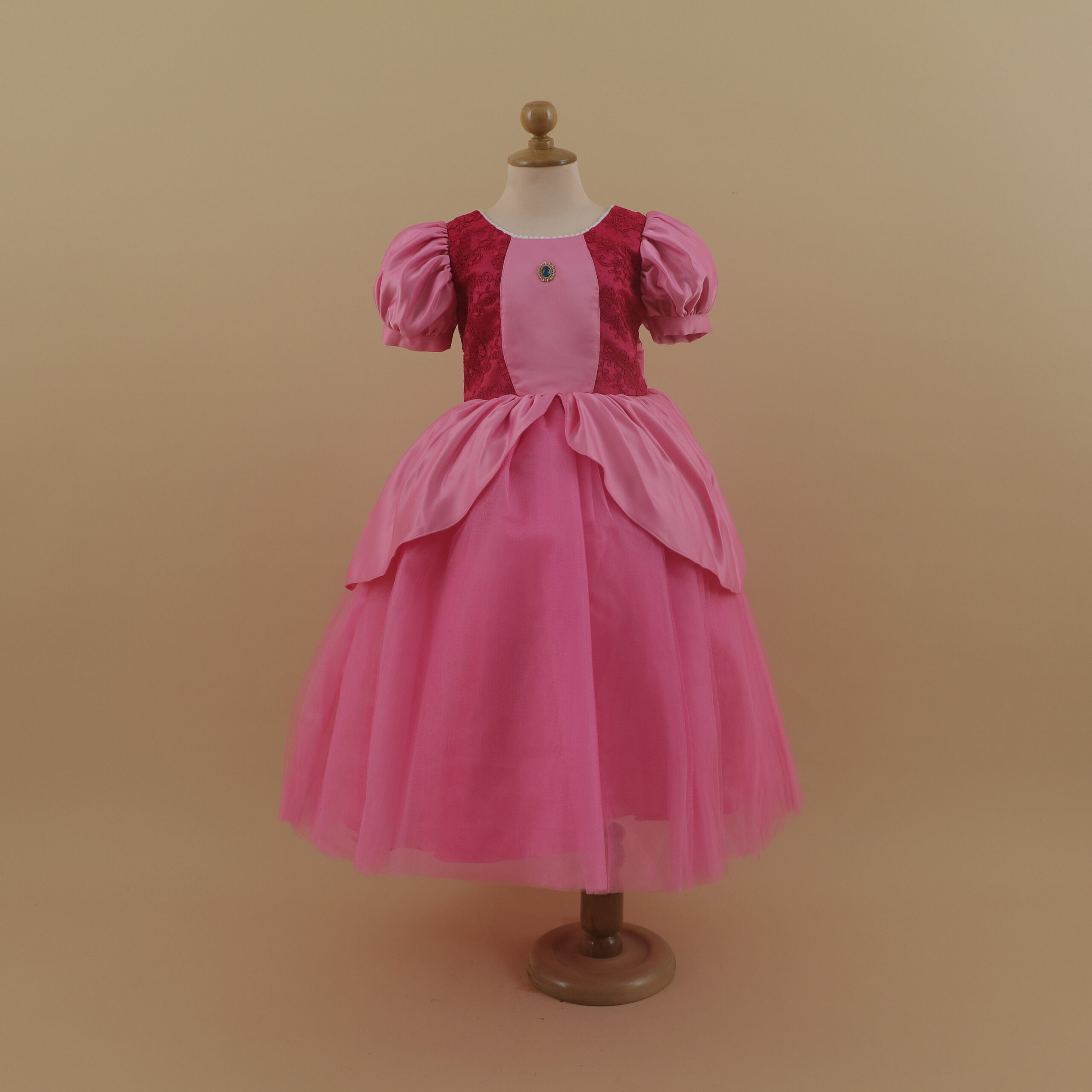 vestido princesa peach niñas mangas abullonadas vestido princesa peach niñas mangas abullonadas