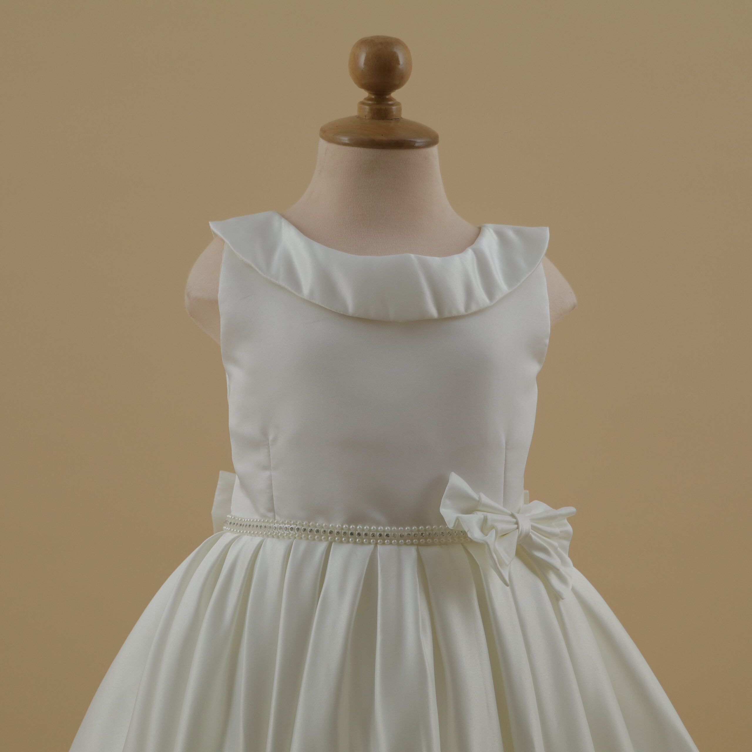 vestido niñas color ivory tela tul fantasia escote redondo - Alice