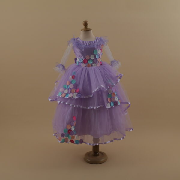 vestido encanto disney niñas flores 3d