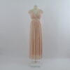 vestido tela gasa pecho semi tablones color rosa nude - Charlize