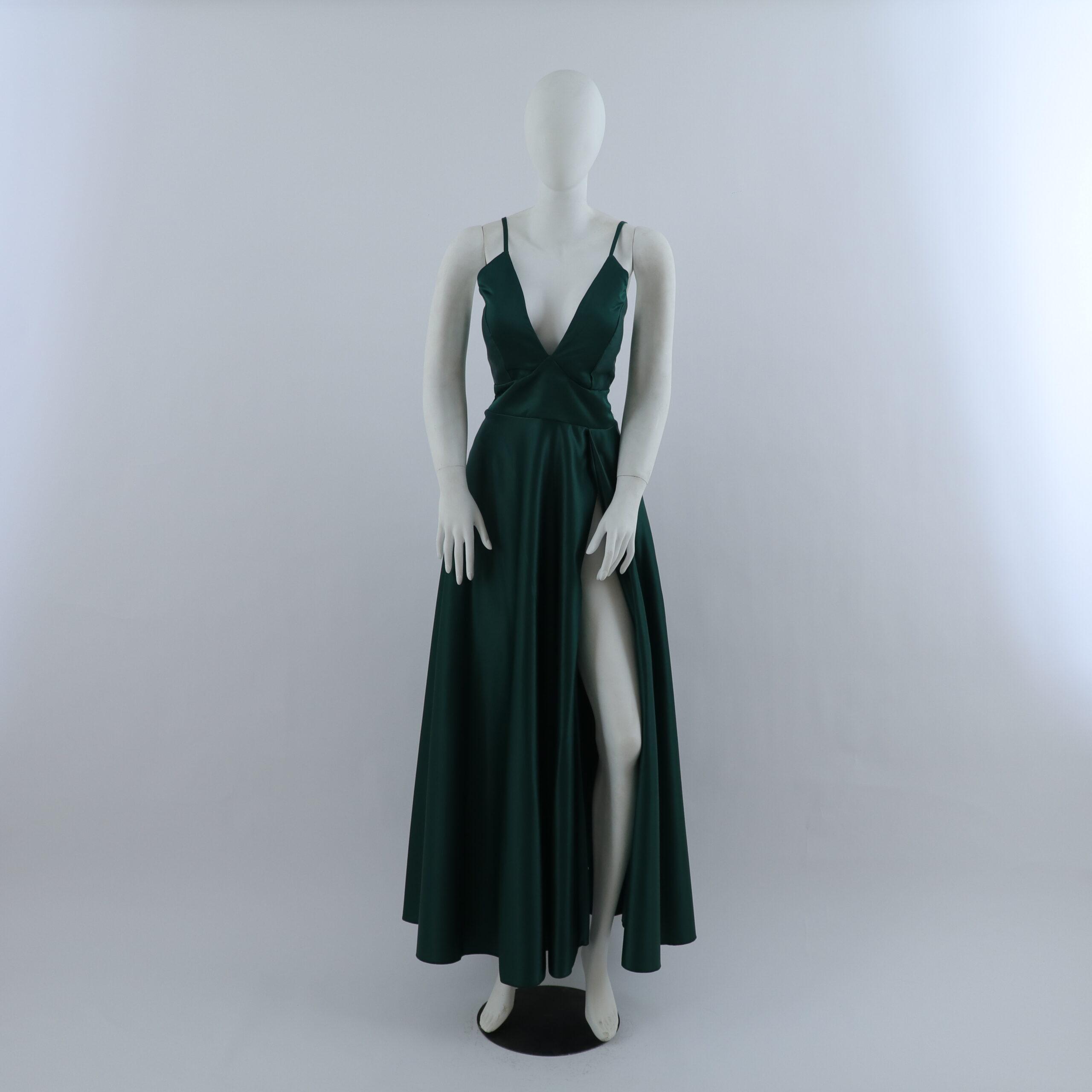 vestido tela podesua gruesa cintura modelo corona color verde botella - Amanda vestido tela podesua gruesa cintura modelo corona color verde botella - Amanda