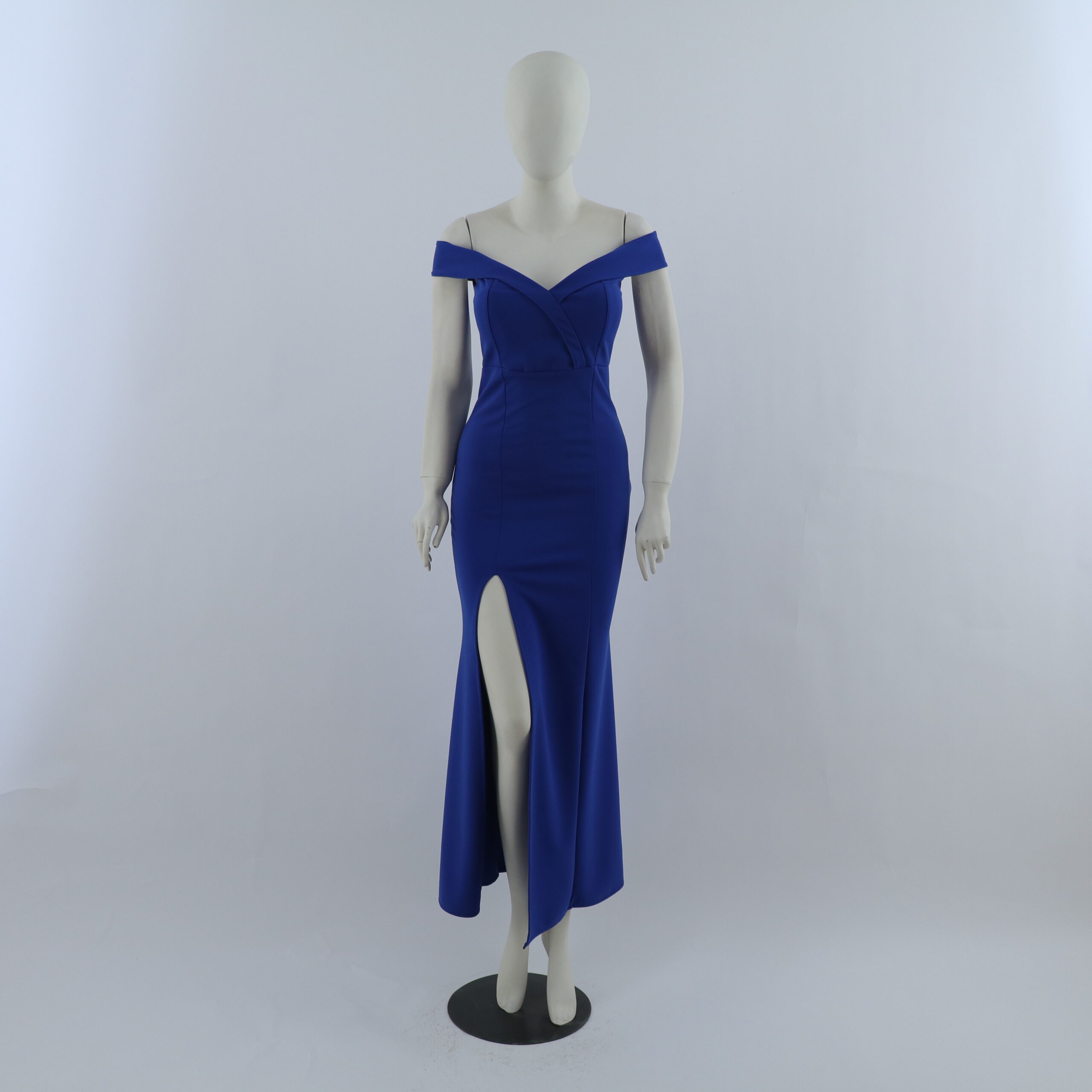 vestido tela scuba mangas caidas corte princesa color azul eléctrico - Cheryl vestido tela scuba mangas caidas corte princesa color azul eléctrico - Cheryl