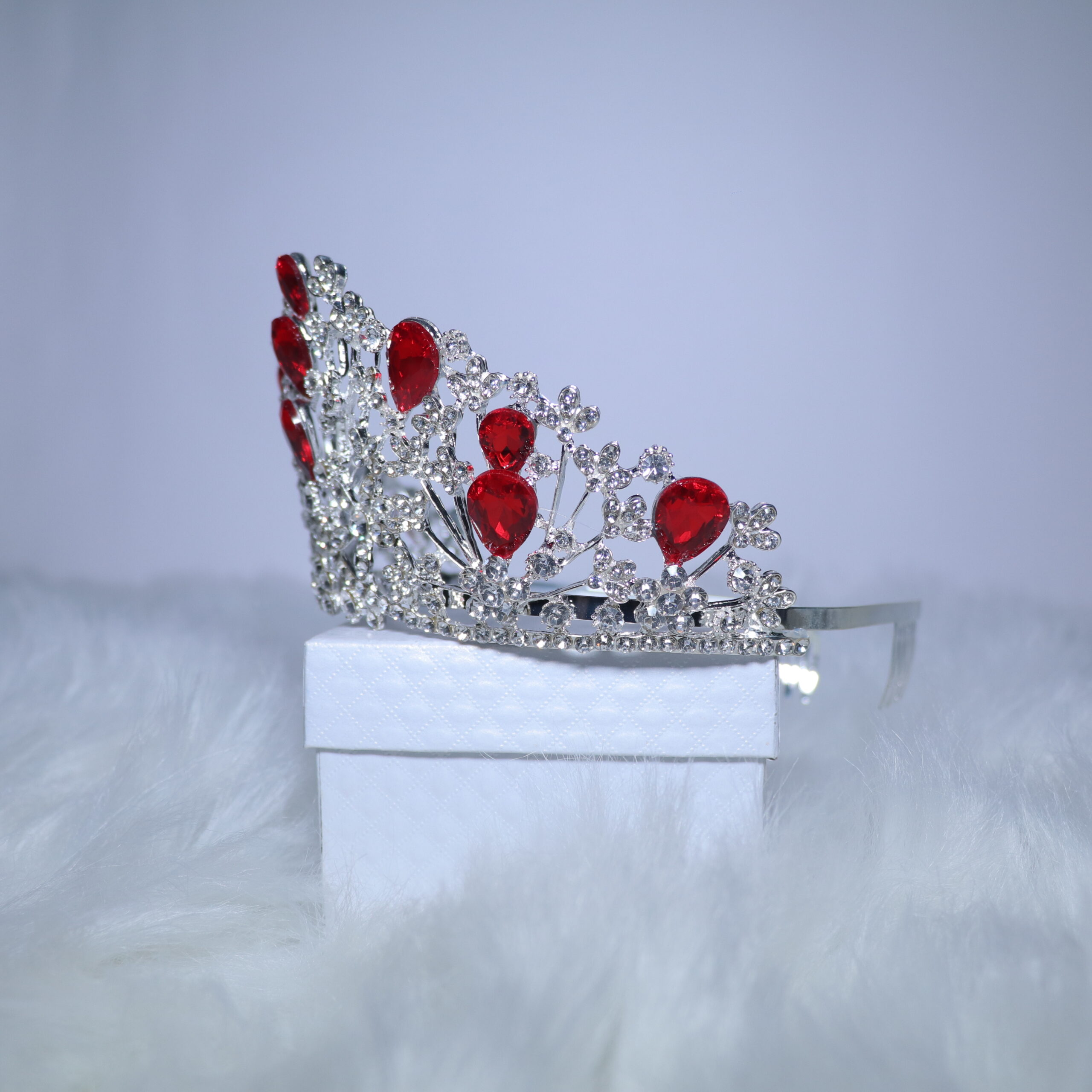 Corona E3 estilo barroco color rojo plata fantasia