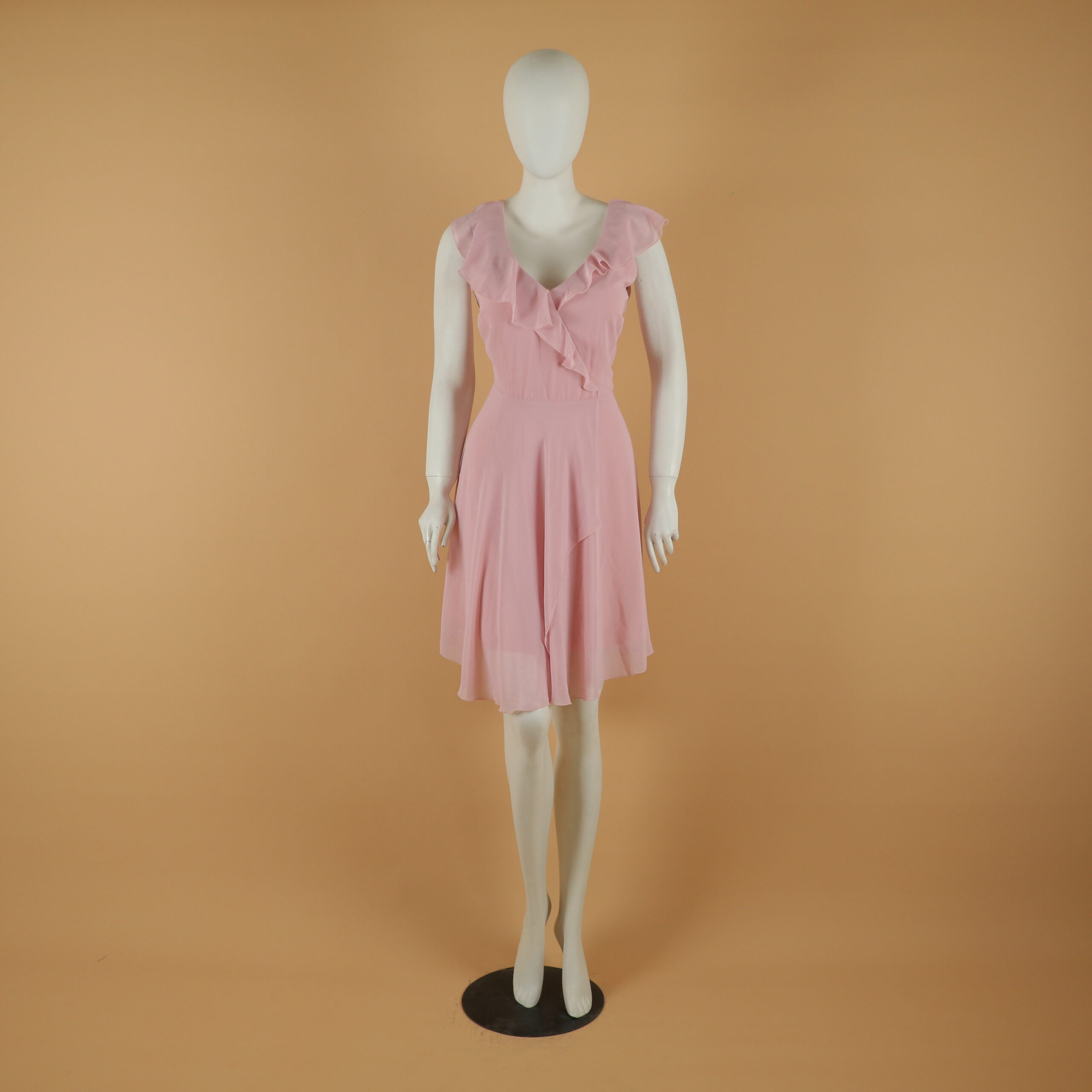 vestido corto tela gasa color palo rosa - Maia vestido corto tela gasa color palo rosa - Maia