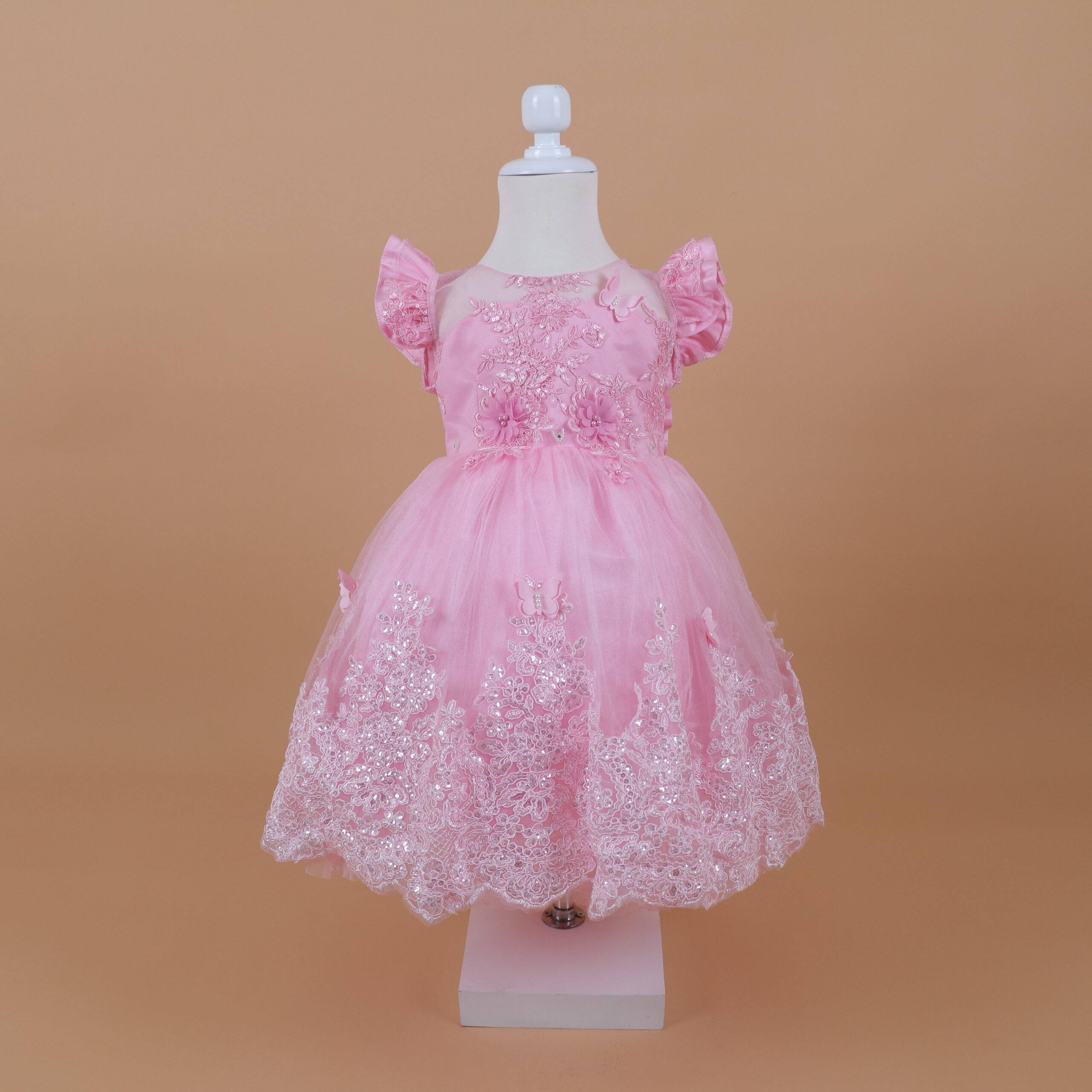 vestido para niñas tela tul fantasia tela podesya y tela pima color rosado - Brianita vestido para niñas tela tul fantasia tela podesya y tela pima color rosado - Brianita