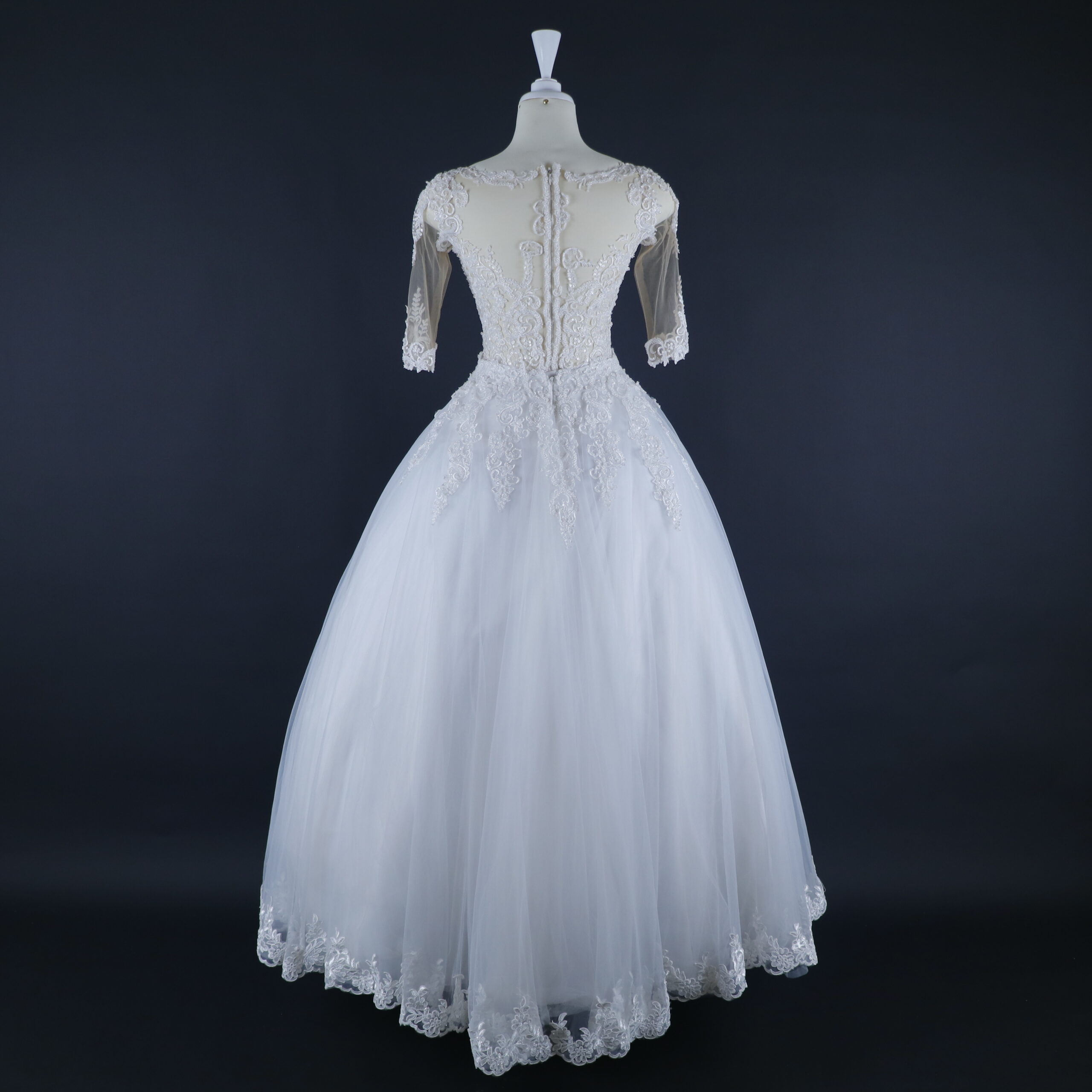 Vestido novias 2 en 1 tvelo de un tiempo color ivory - Celia Novias