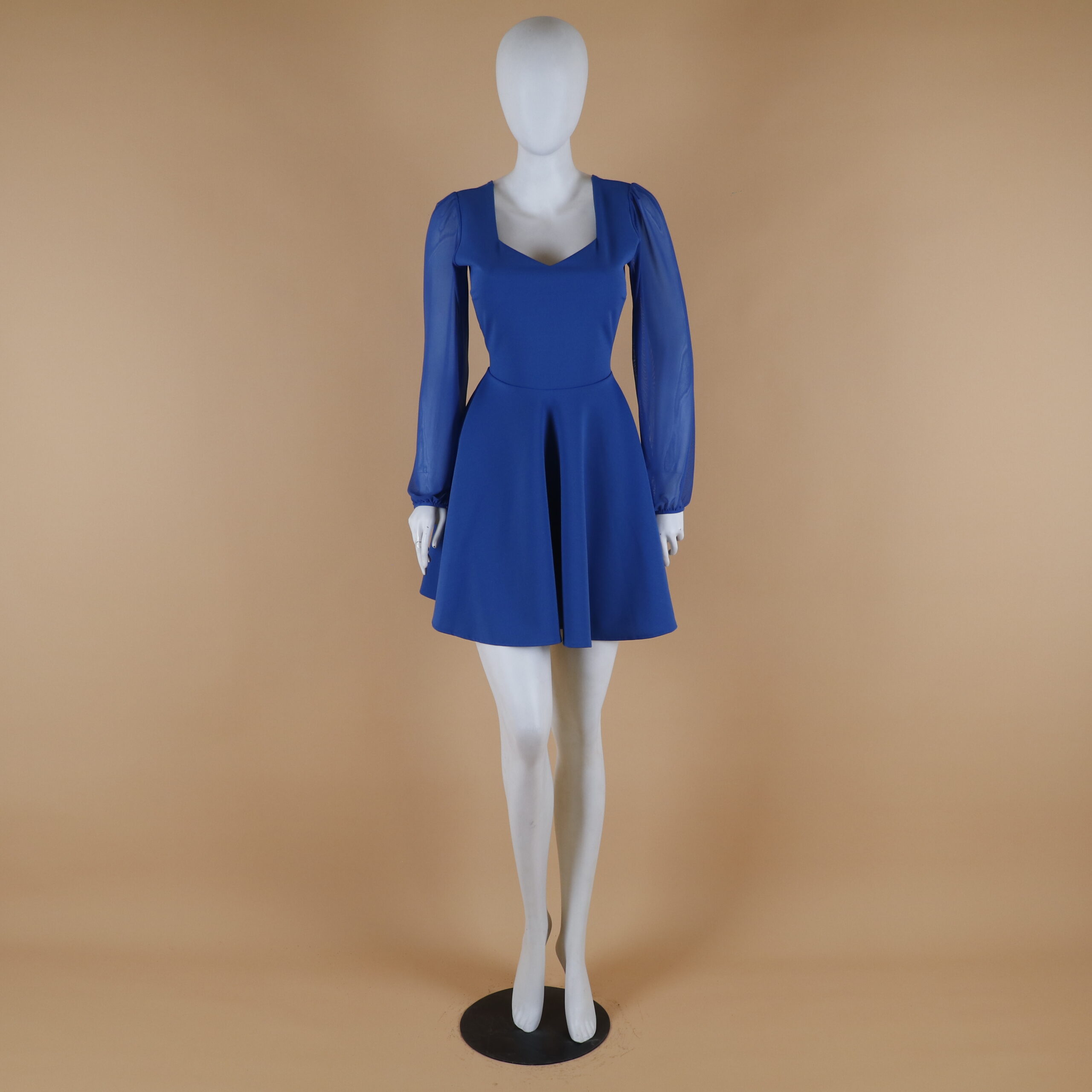Vestido tela scuba corte sirena color azul acero - Melany Vestido tela scuba corte sirena color azul acero - Melany