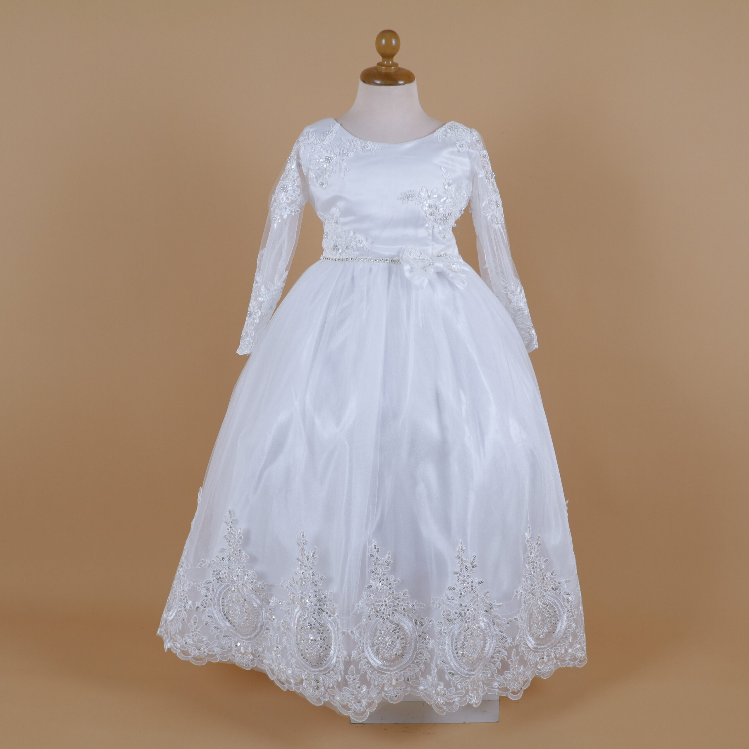 vestido niñas faflda princesa color ivory - Arely