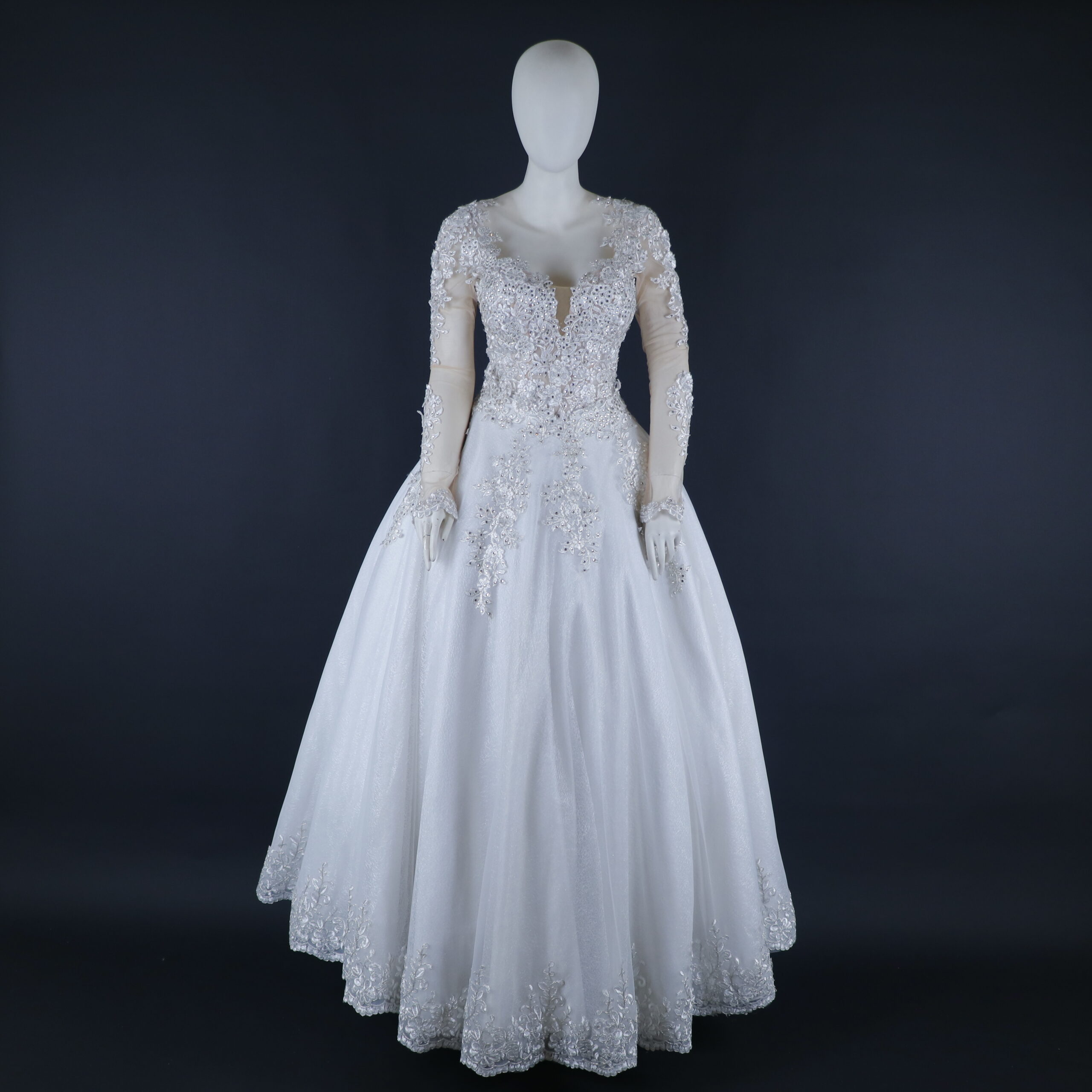 vestido novias dos en uno cola de 3 metros color ivory - Trecy