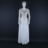 vestido novias dos en uno corpiño de encajes con cristaleria color ivory - Trecy