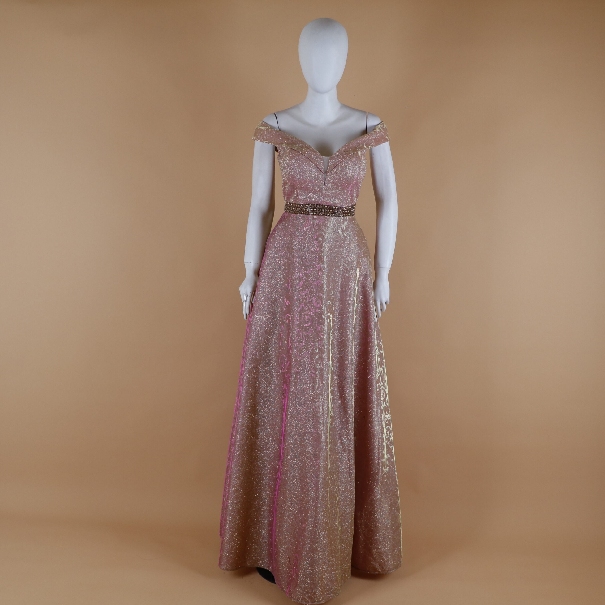 vestido tela tornasolada escote en v color palo rosa - Yesenia vestido tela tornasolada escote en v color palo rosa - Yesenia