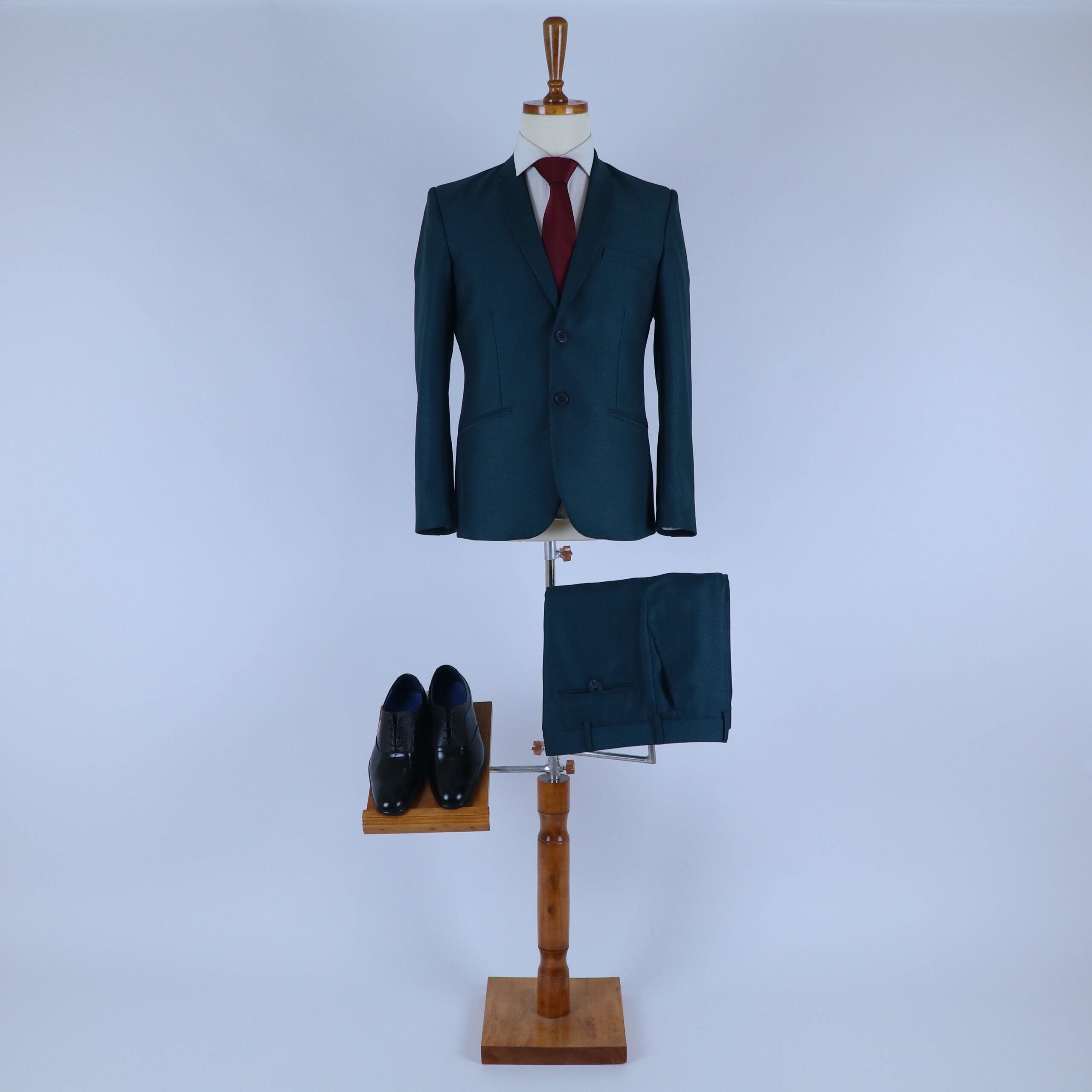 Sastre tela casimir labrado color verde botella - Adriano