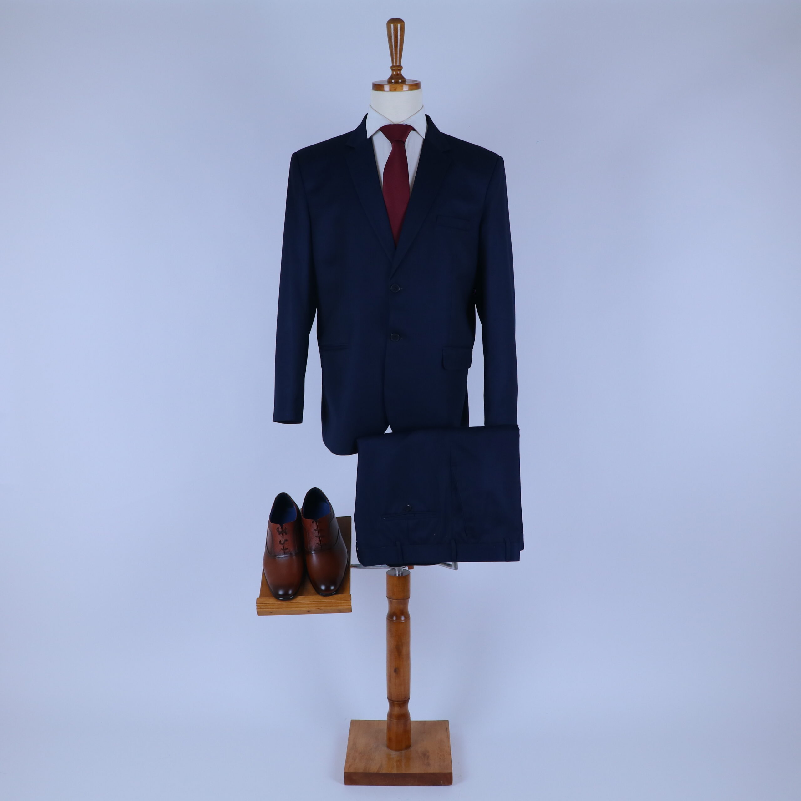 Terno caballeros tela cassimir color azul rey - Danny