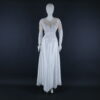 Vestido novias tela podesua tul falda corte en linea A escote pico color ivory - Frida