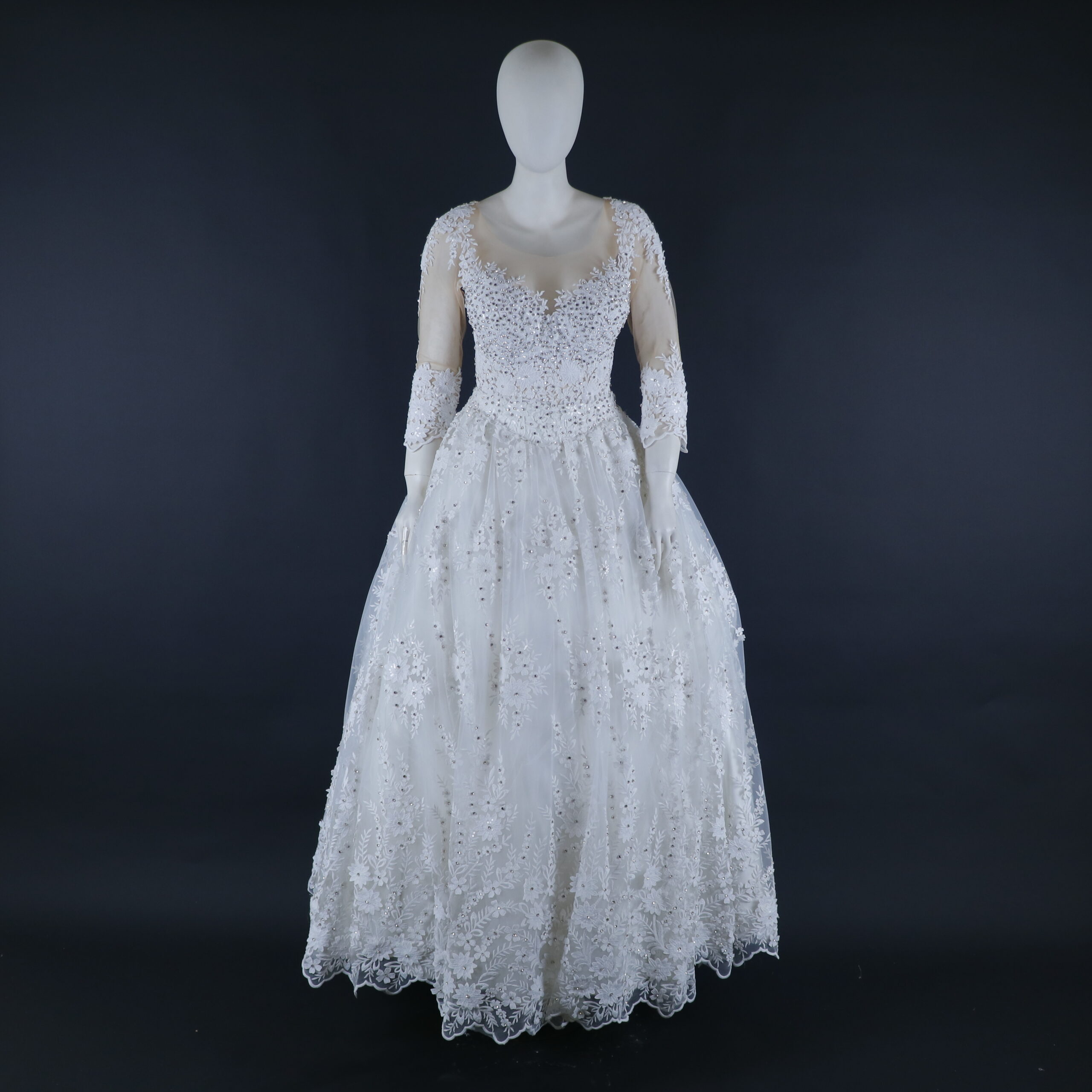 Vestido novias tela podesua tul falda estilo princesa color ivory - Frida