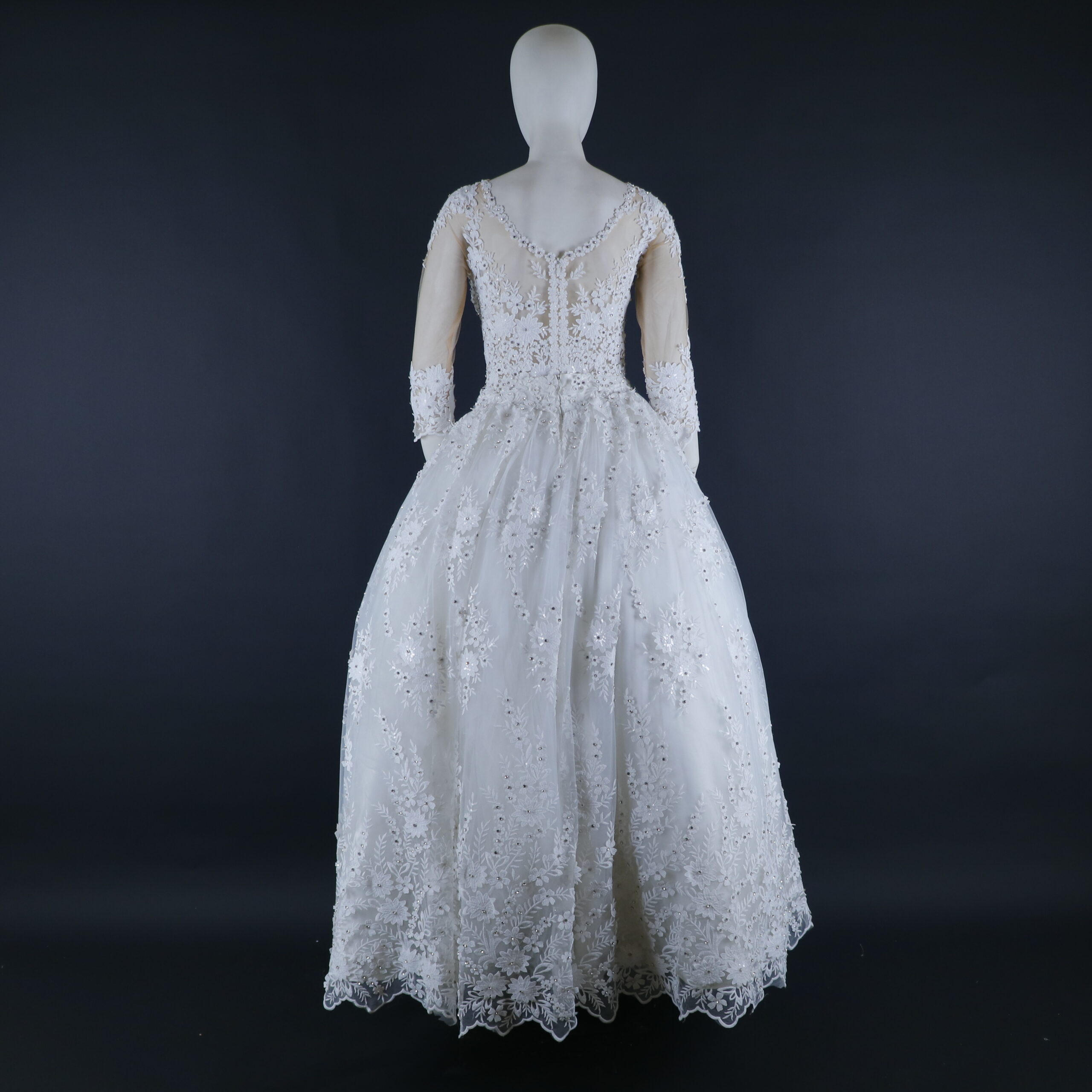 Vestido novias tela podesua tul falda estilo princesa tela podesua color ivory - Frida
