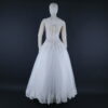 Vestido novias tela tul español cola de 3 metros color ivory - Zarella