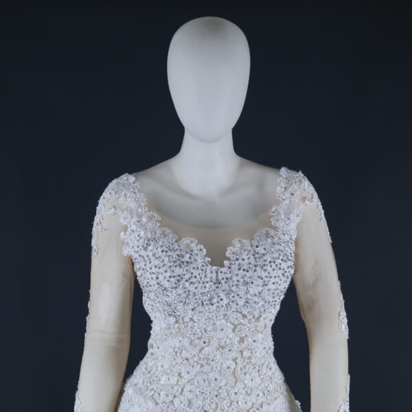 Vestido novias tela tul español escote corazon color ivory - Zarella