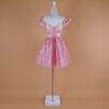 Vestido tela glitter escarchada con cierre y corset color rosa golf - Ivana 2