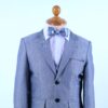terno elegante plateado para niños - Adrielito