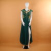 vestido corte princesa color verde botella - Milly