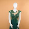 vestido escote corazon color verde botella - Milly