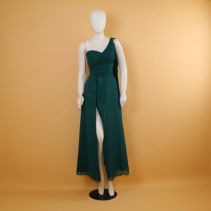 vestido tela gasa importada caida en A color verde botella - Noelia