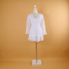 vestido tela gasa tipo short color blanco - Brisney