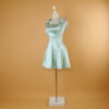 vestido tela saten tirantes semi gruesos color verde olivo - Tiana vestido tela saten tirantes semi gruesos color verde olivo - Tiana