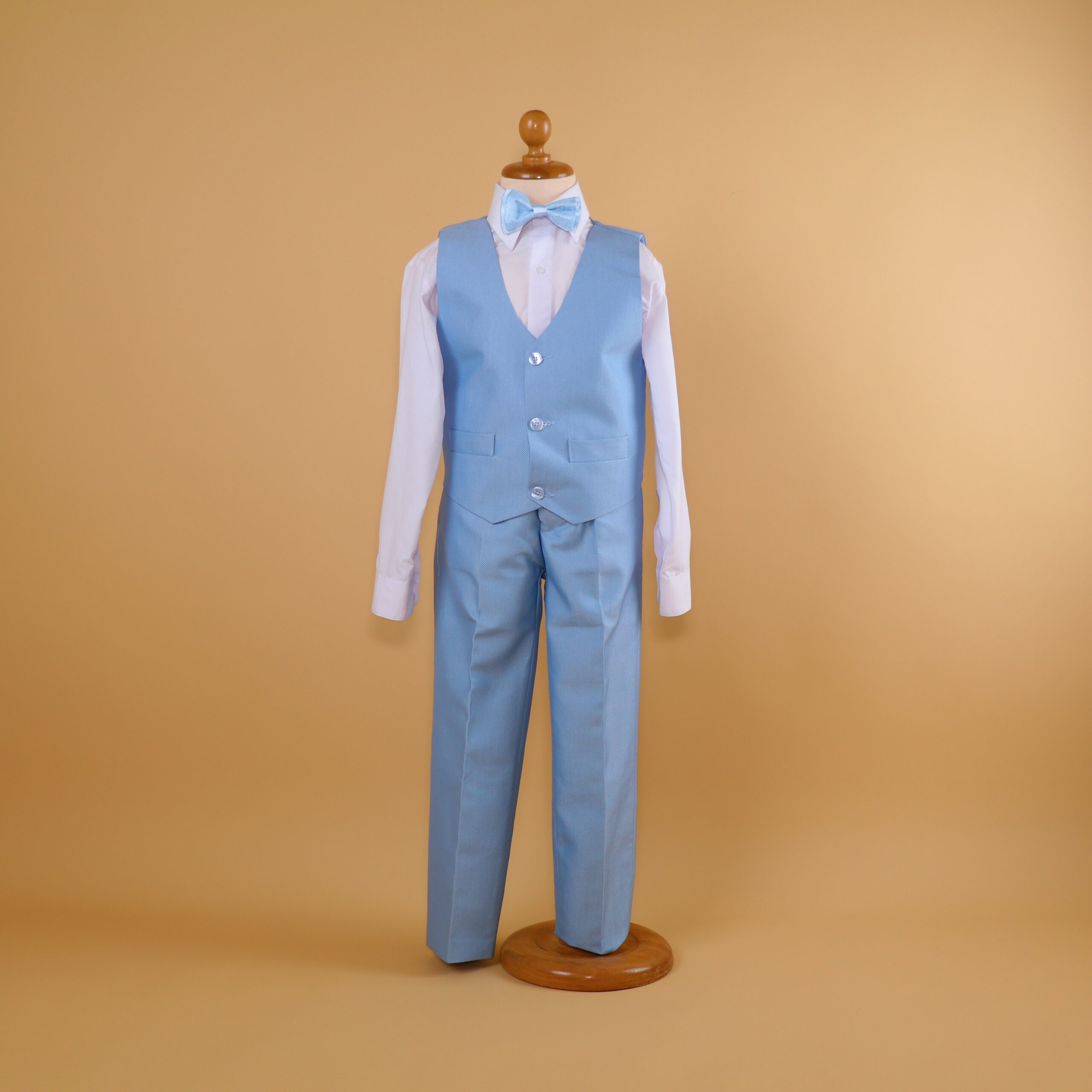 terno elegante niños color celeste - Piero