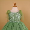 vestido niñas bruselas 3D color verde olivo - Alexa