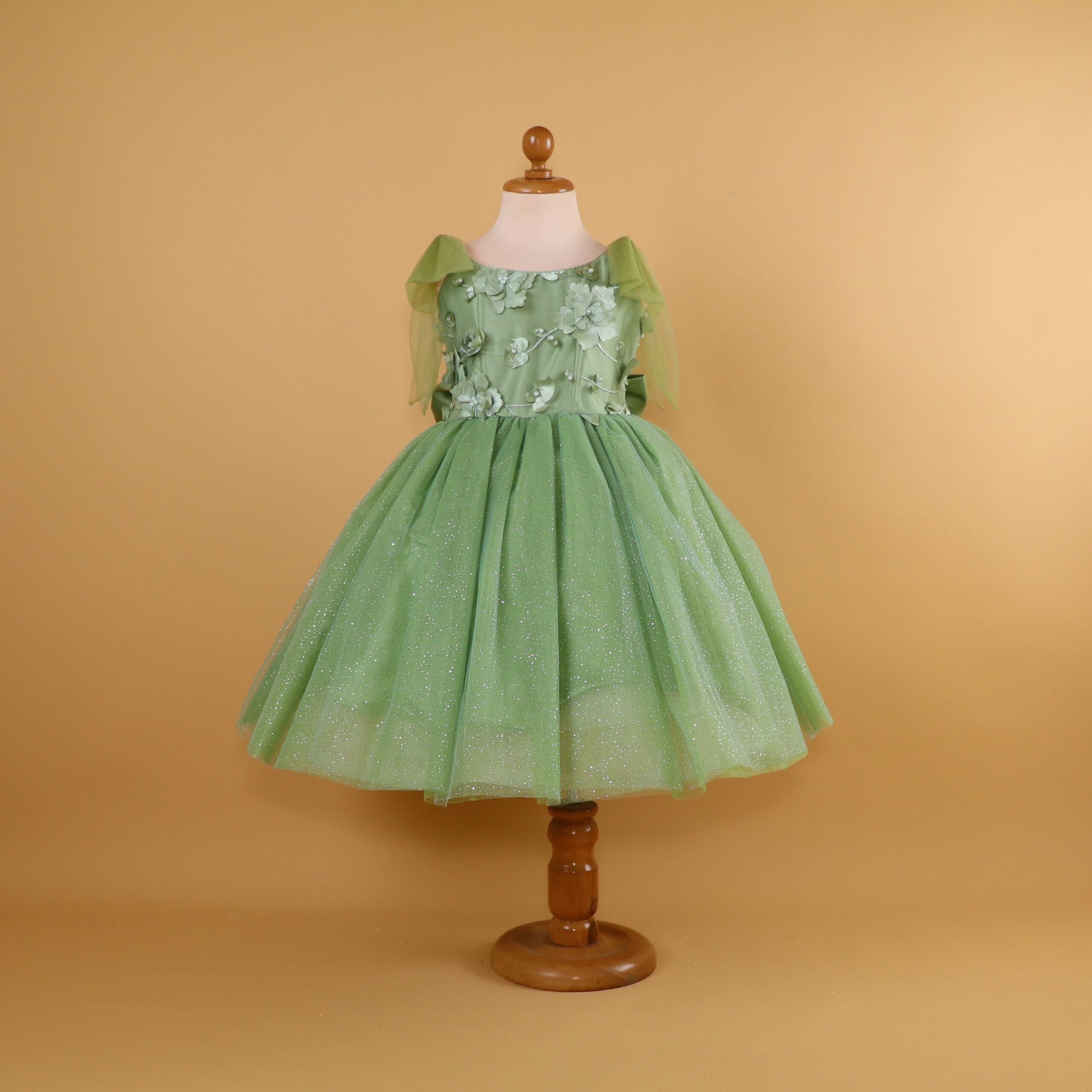 vestido niñas color verde olivo - Alexa