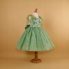 vestido niñas tela tul fantasia color verde olivo - Alexa