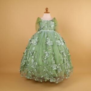 vestido para niñas color verde olivo - Alexa