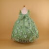 vestido para niñas con lazo color verde olivo - Alexa