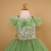 vestido para niñas tela tul brillo color verde olivo - Valeria vestido para niñas tela tul brillo color verde olivo - Valeria