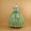 vestido para niñas tela tul brillo falda desmontable color verde olivo - Valeria vestido para niñas tela tul brillo falda desmontable color verde olivo - Valeria