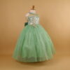 vestido para niñas tela tul fantasia color verde olivo - Lizzie vestido para niñas tela tul fantasia color verde olivo - Lizzie