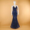vestido tela glitter corte sirena color azul noche - Ruth