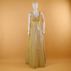 Vestido tela brillo tornazol escarchado color - Miriam