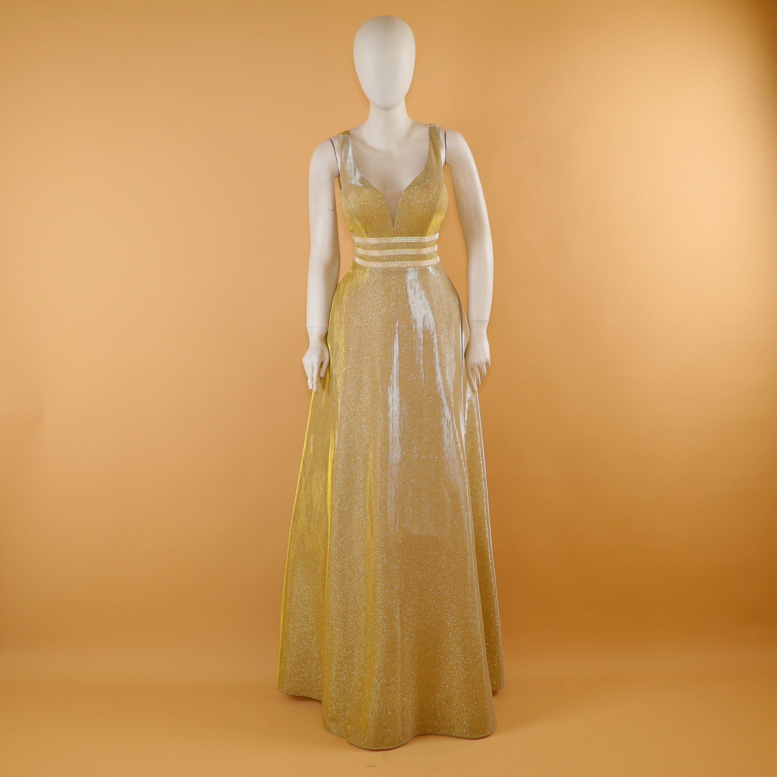 Vestido tela brillo tornazol escarchado color - Miriam